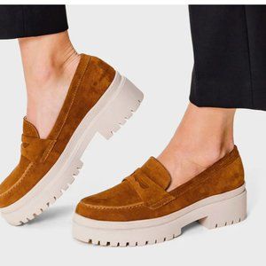 BRAND NEW Portland Leather Zoe Chunky Loafers, Fawn